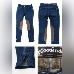 Goode Rider Denim Riding Jeans 24L Knee Patch Equestrian Stretch Breeches
